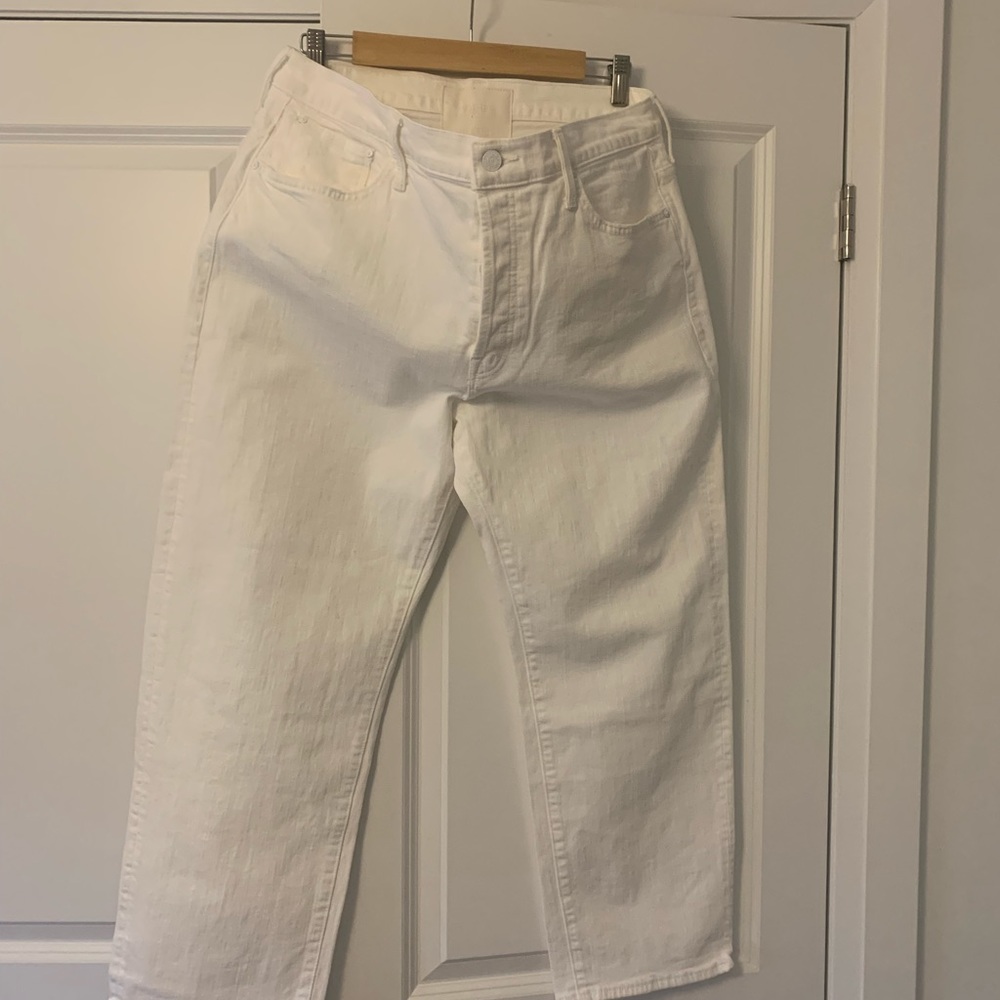 BNWT - mother ditched crop size 32 white